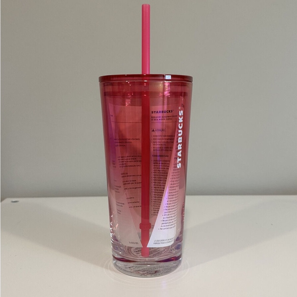 starbucks pink glass cup